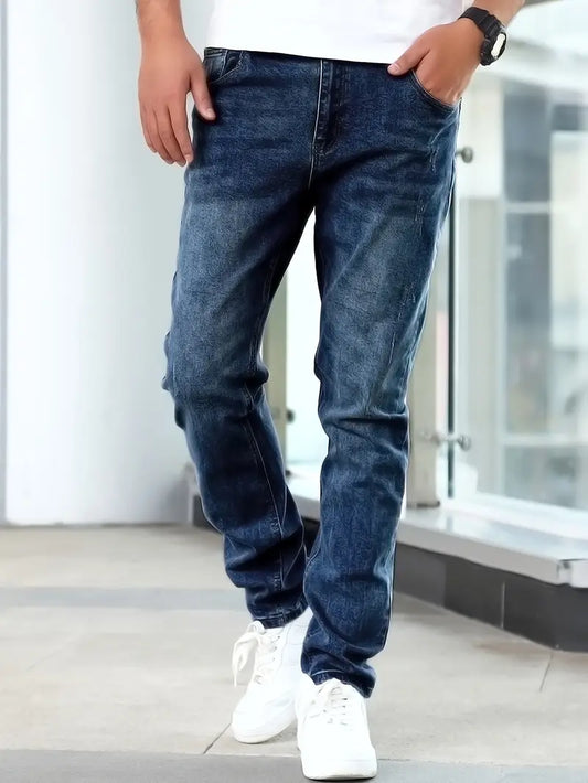 Jean coupe slim | Bleu | Lavage | Jean skinny | Jeans pour hommes
