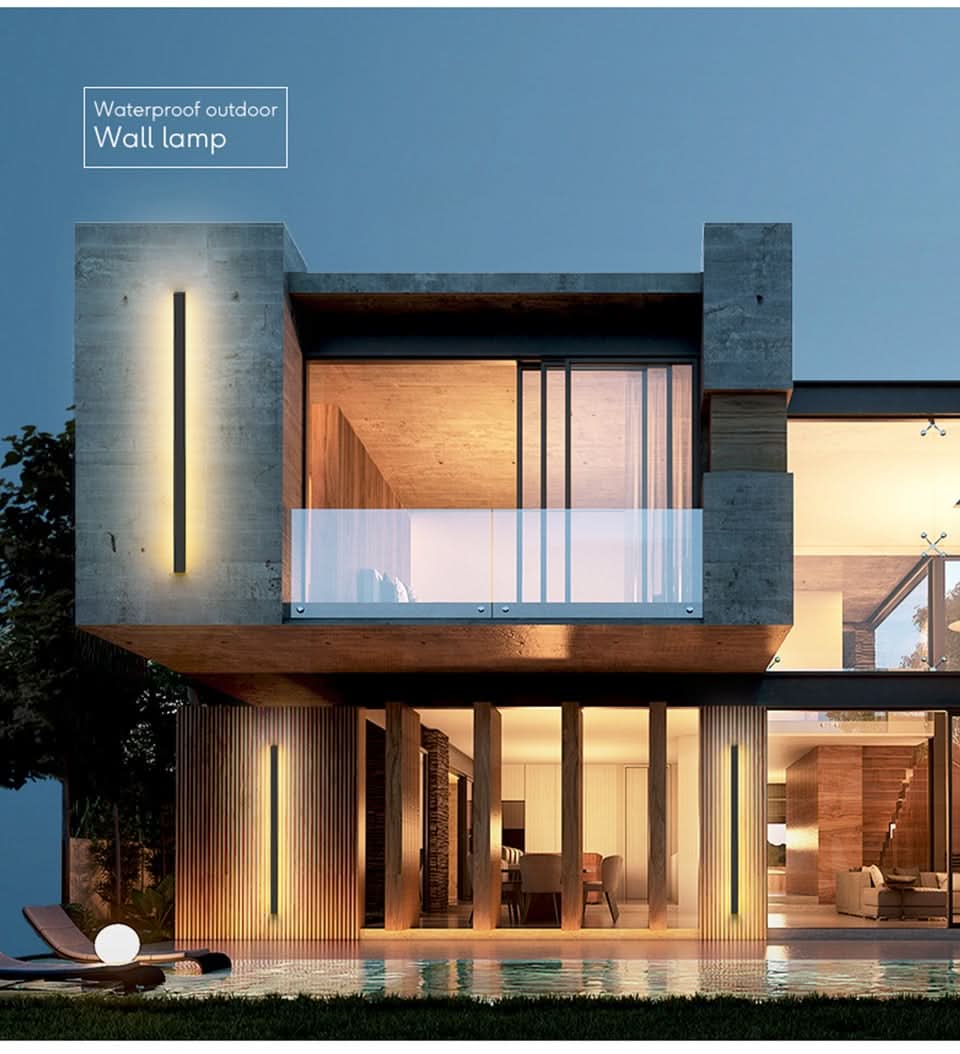 Applique murale LED extérieure IP65 - Design minimaliste et moderne pour jardin et terrasse