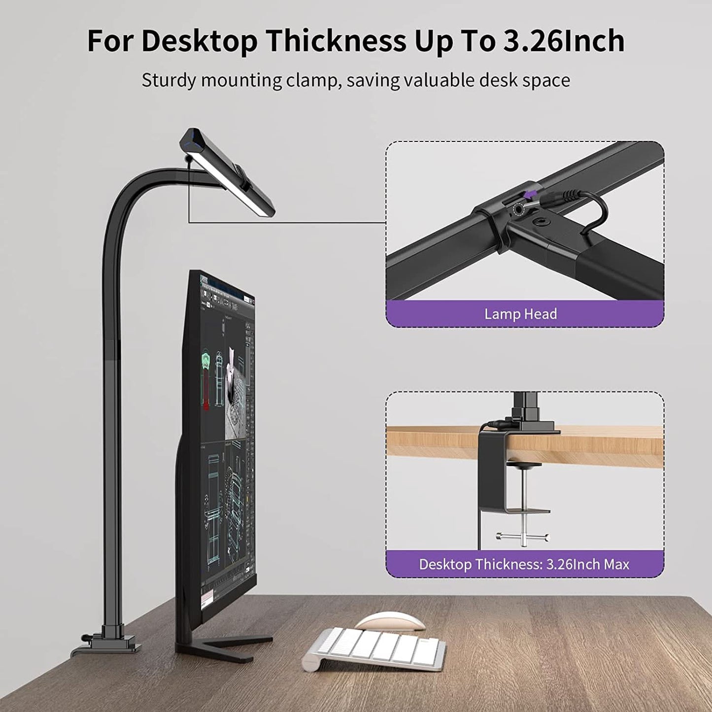 Lampe de bureau moderne pour architecte avec bras réglable pour bureau à domicile