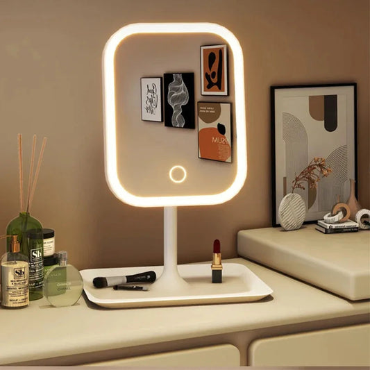 Miroir de maquillage LED avec éclairage – Touch Control, 3 couleurs de lumière