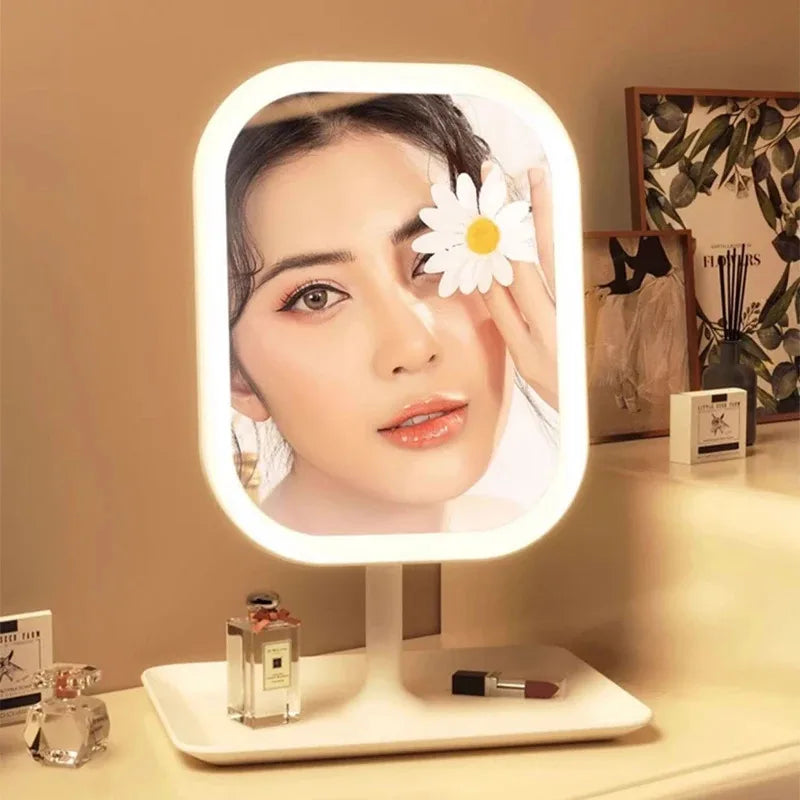 Miroir de maquillage LED avec éclairage – Touch Control, 3 couleurs de lumière