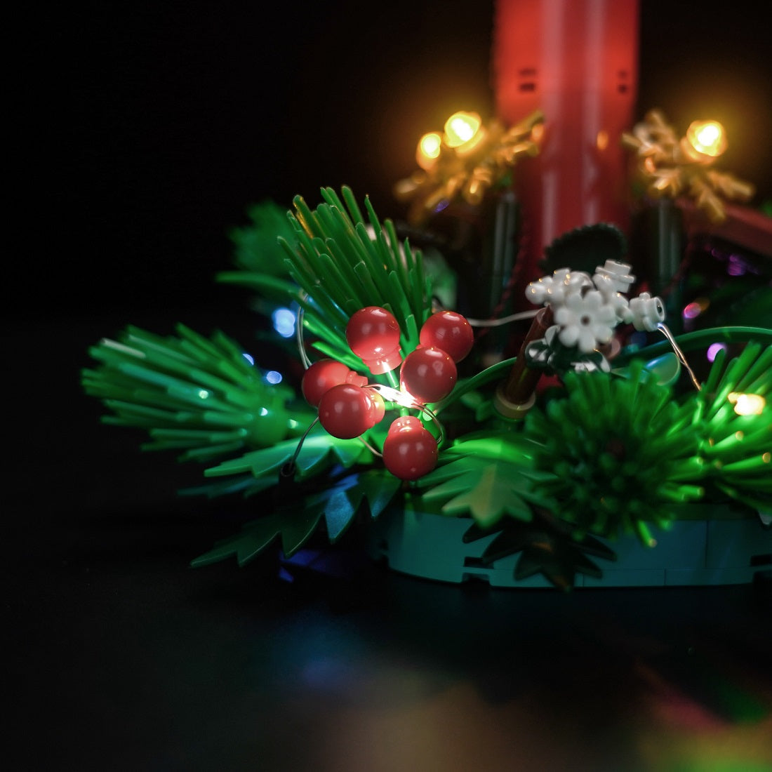 Ceiling Light Christmas Table Decoration Kit with Warm LED Lights