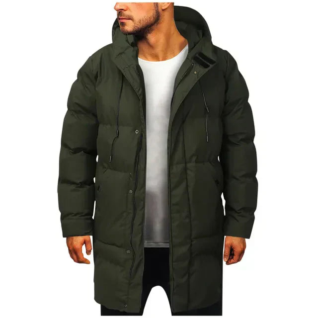 Pufferjacke - Mit Kapuze - Mittellang - Daunenjacke - Herren Wintermantel