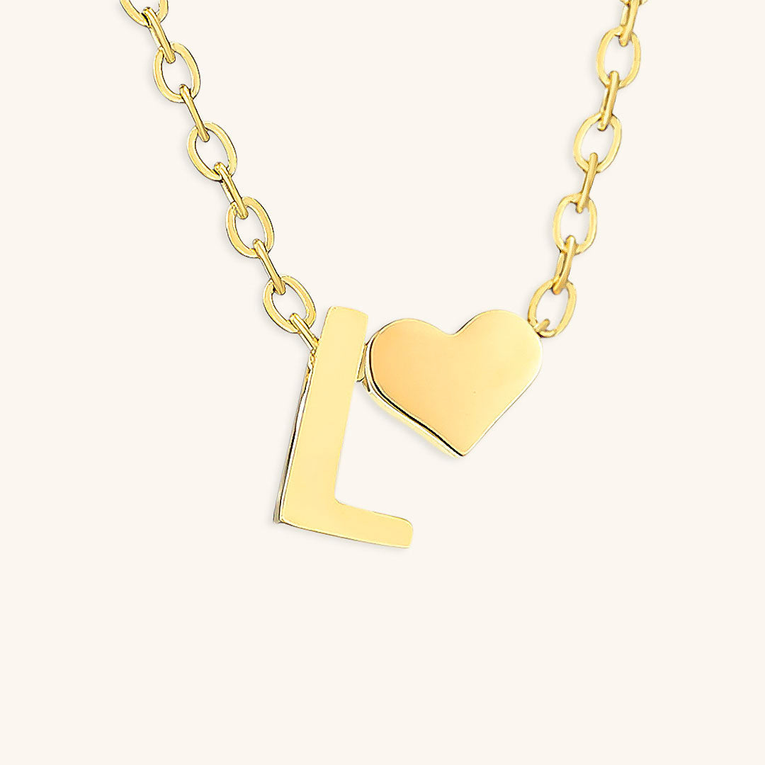 Mallory - Love Initial Letter Necklace — bringing modern charm to your space.