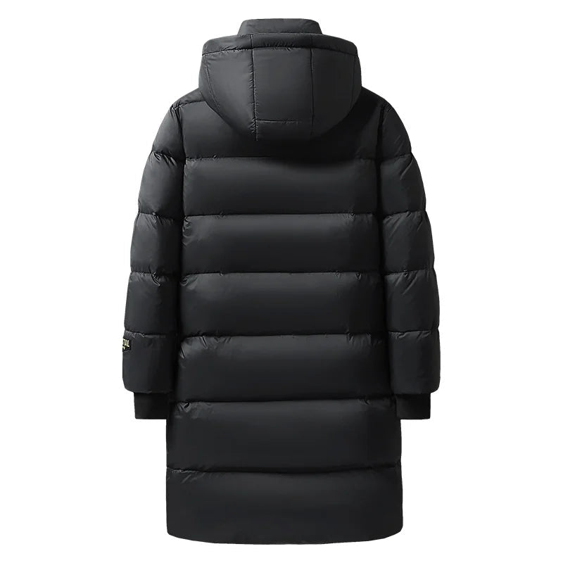 Herren Lange Winter Daunenjacke – Manteau en polaire plus chaud pour les températures plus humides 