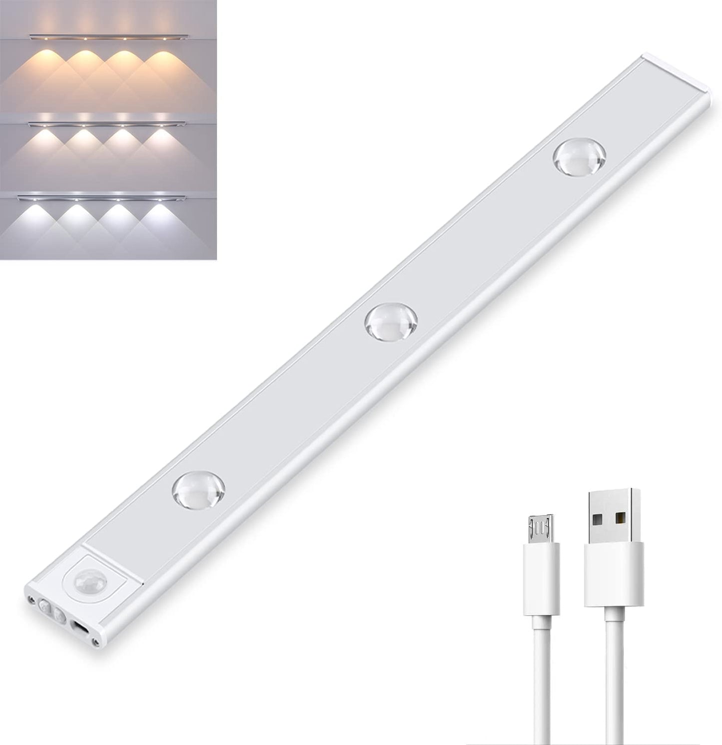 Wireless Motion Sensor LED Under Cabinet Lighting Strip - Easy Install