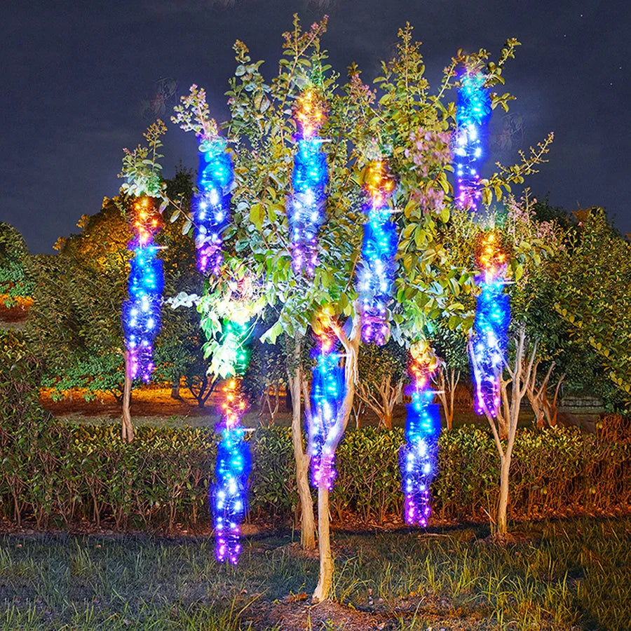 Blue LED Meteor Shower Lights for Christmas Tree Decoration