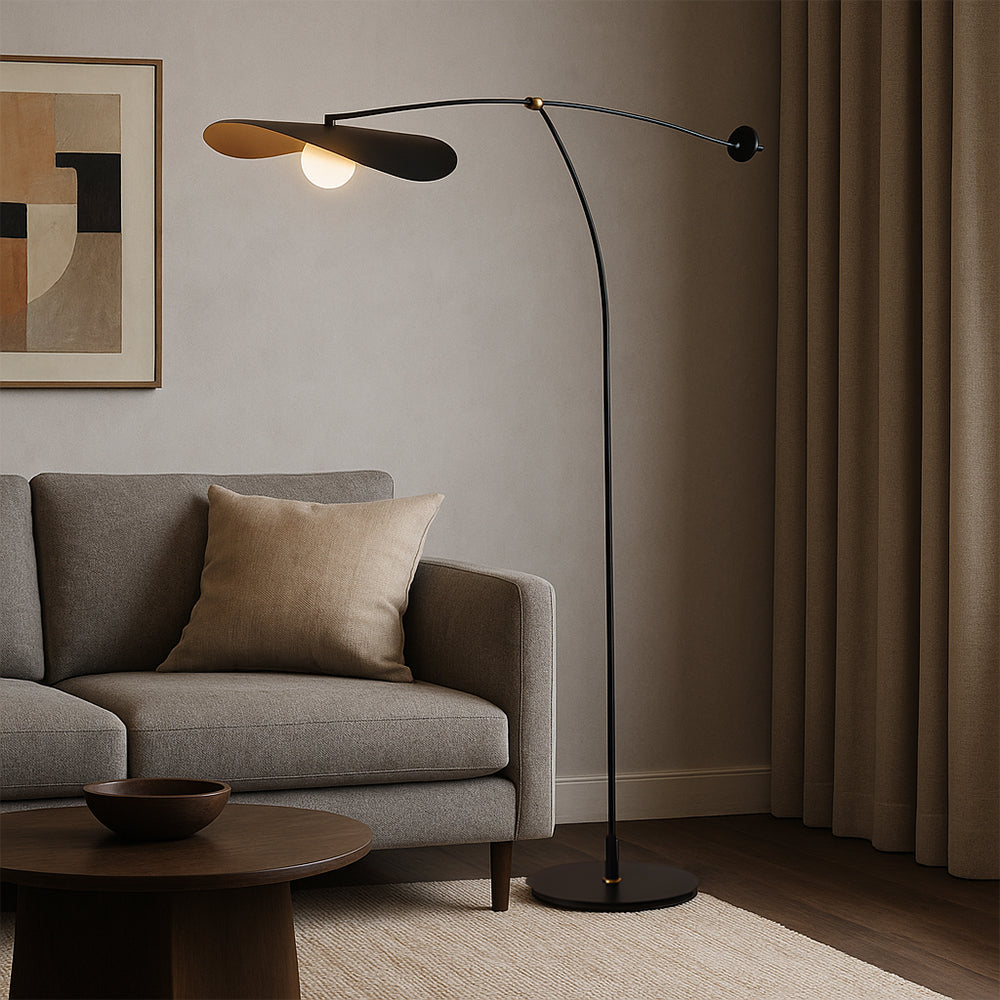 Adjustable Modern Arc Floor Lamp | Stylish Metal Design for Living Room