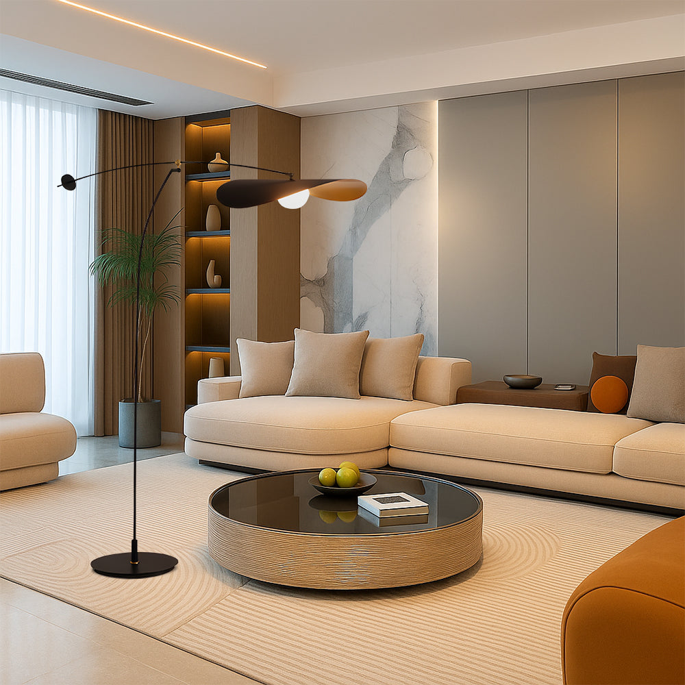 Adjustable Modern Arc Floor Lamp | Stylish Metal Design for Living Room