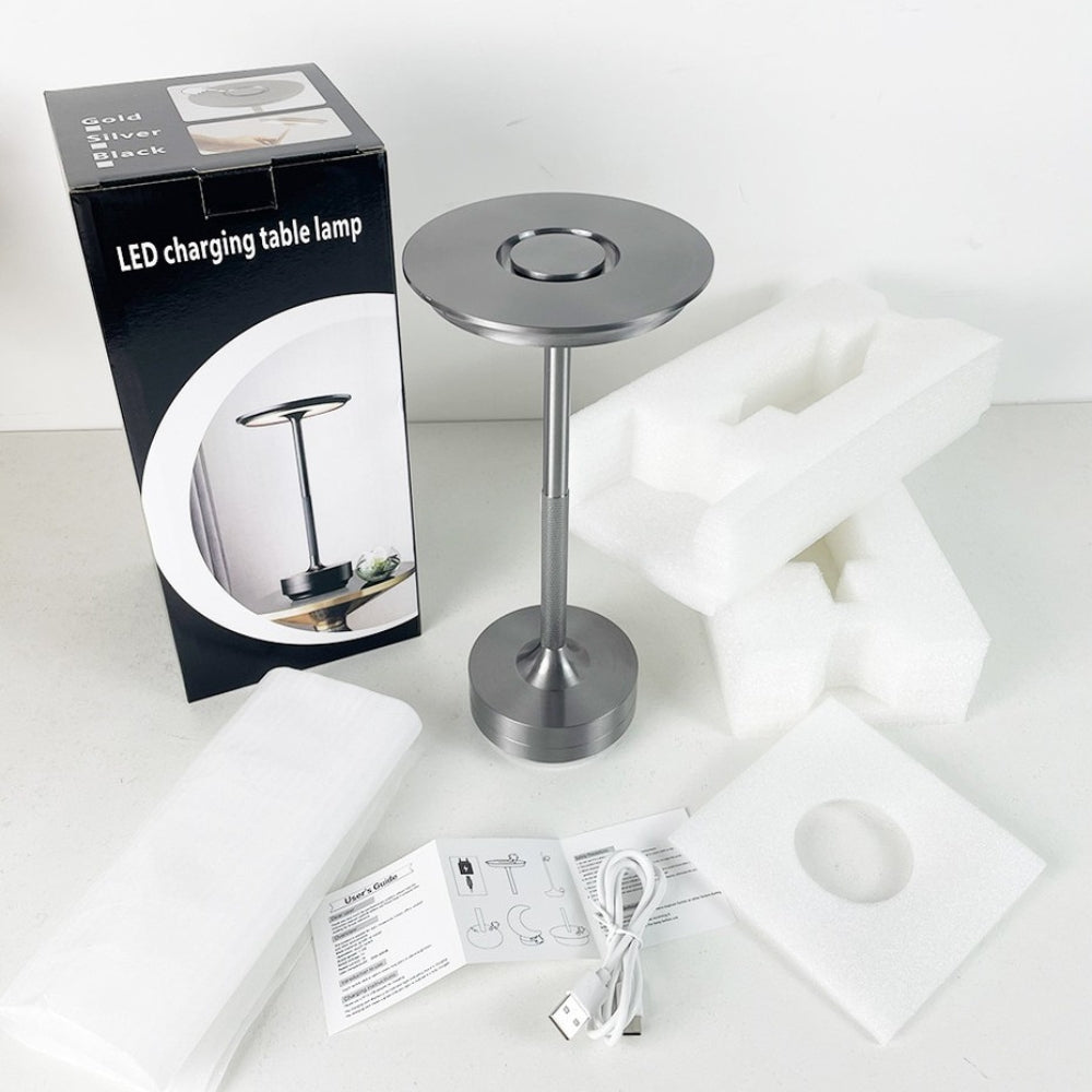 Lampe de bureau rechargeable LED Lunox avec commande tactile et luminosité réglable