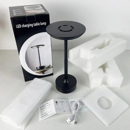 Lampe de bureau rechargeable LED Lunox avec commande tactile et luminosité réglable