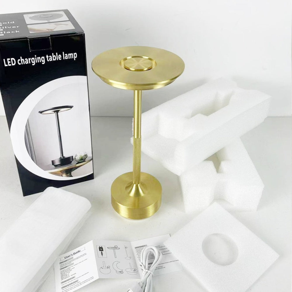 Lampe de bureau rechargeable LED Lunox avec commande tactile et luminosité réglable