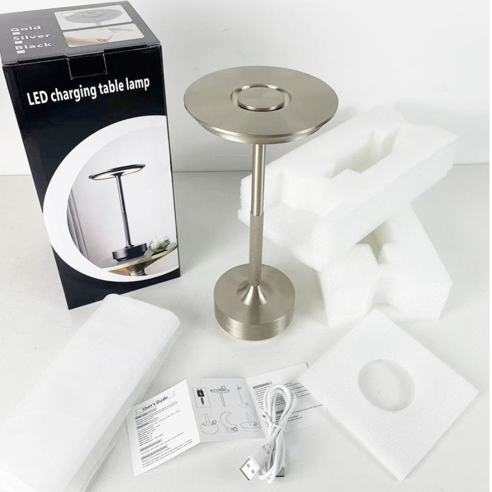 Lampe de bureau rechargeable LED Lunox avec commande tactile et luminosité réglable