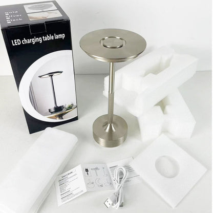 Lampe de bureau rechargeable LED Lunox avec commande tactile et luminosité réglable