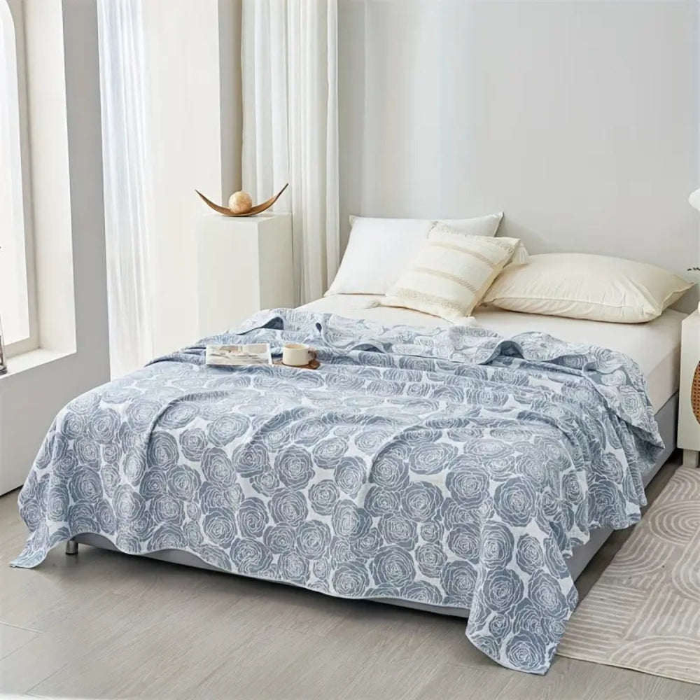 Plaid en coton rose doux pour une décoration intérieure chaleureuse et confortable