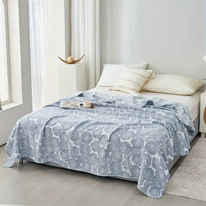 Plaid en coton rose doux pour une décoration intérieure chaleureuse et confortable