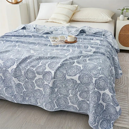 Plaid en coton rose doux pour une décoration intérieure chaleureuse et confortable