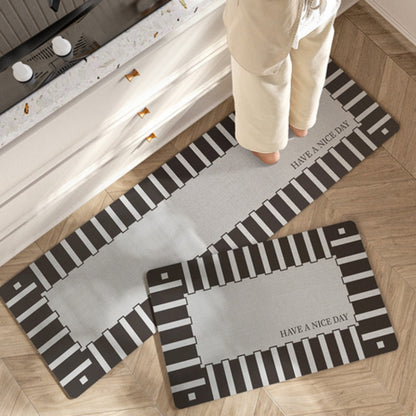 Üppige Blumenstreifen-Küchenmatte