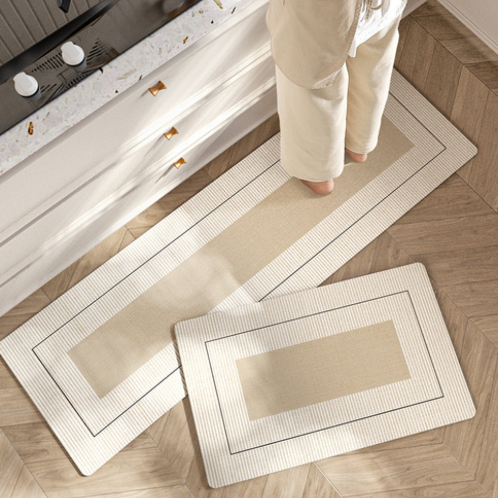 Üppige Blumenstreifen-Küchenmatte