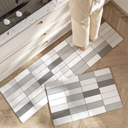 Üppige Blumenstreifen-Küchenmatte