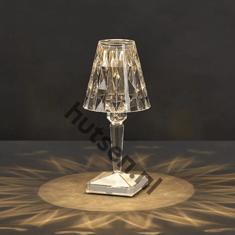 Lampe de table LED sans fil à intensité variable en cristal pour une décoration intérieure moderne