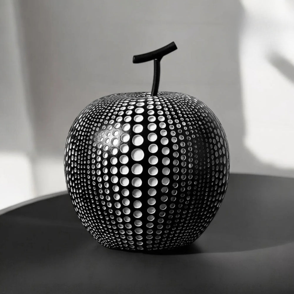 Sculpture décorative élégante en forme de pomme à pois pour la maison et le bureau