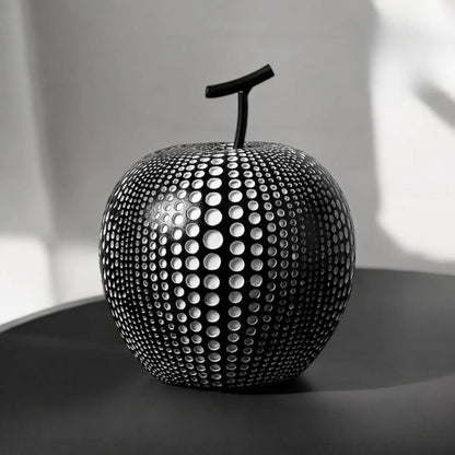 Sculpture décorative élégante en forme de pomme à pois pour la maison et le bureau