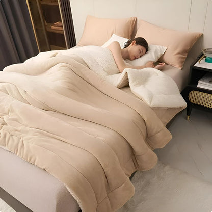 Weighted Flannel Fleece Blanket - Plush, Warm, Machine Washable Throw