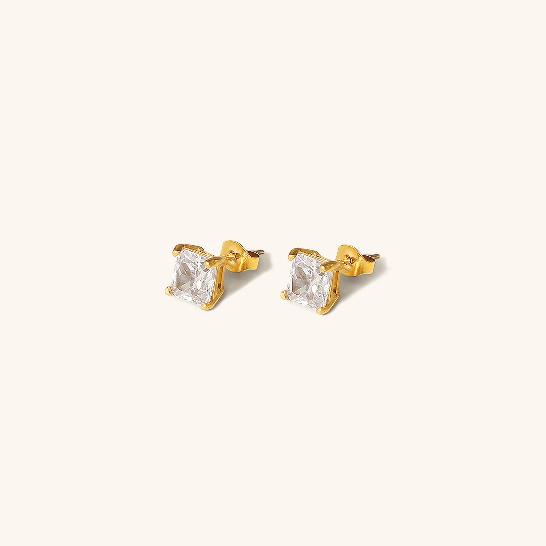Jocelyn - Solitaire Gold Earrings — crafted for everyday quality.