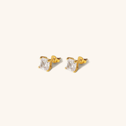 Jocelyn - Solitaire Gold Earrings — crafted for everyday quality.