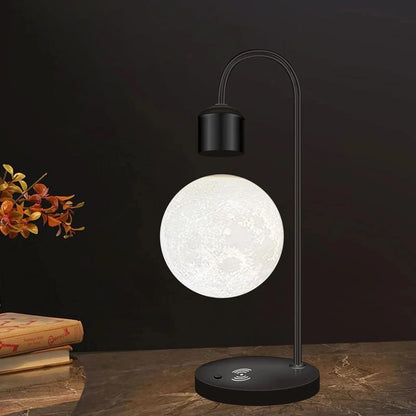 Lampe LED Lune Flottante avec Chargeur de Téléphone Sans Fil - Décoration Intérieure Unique