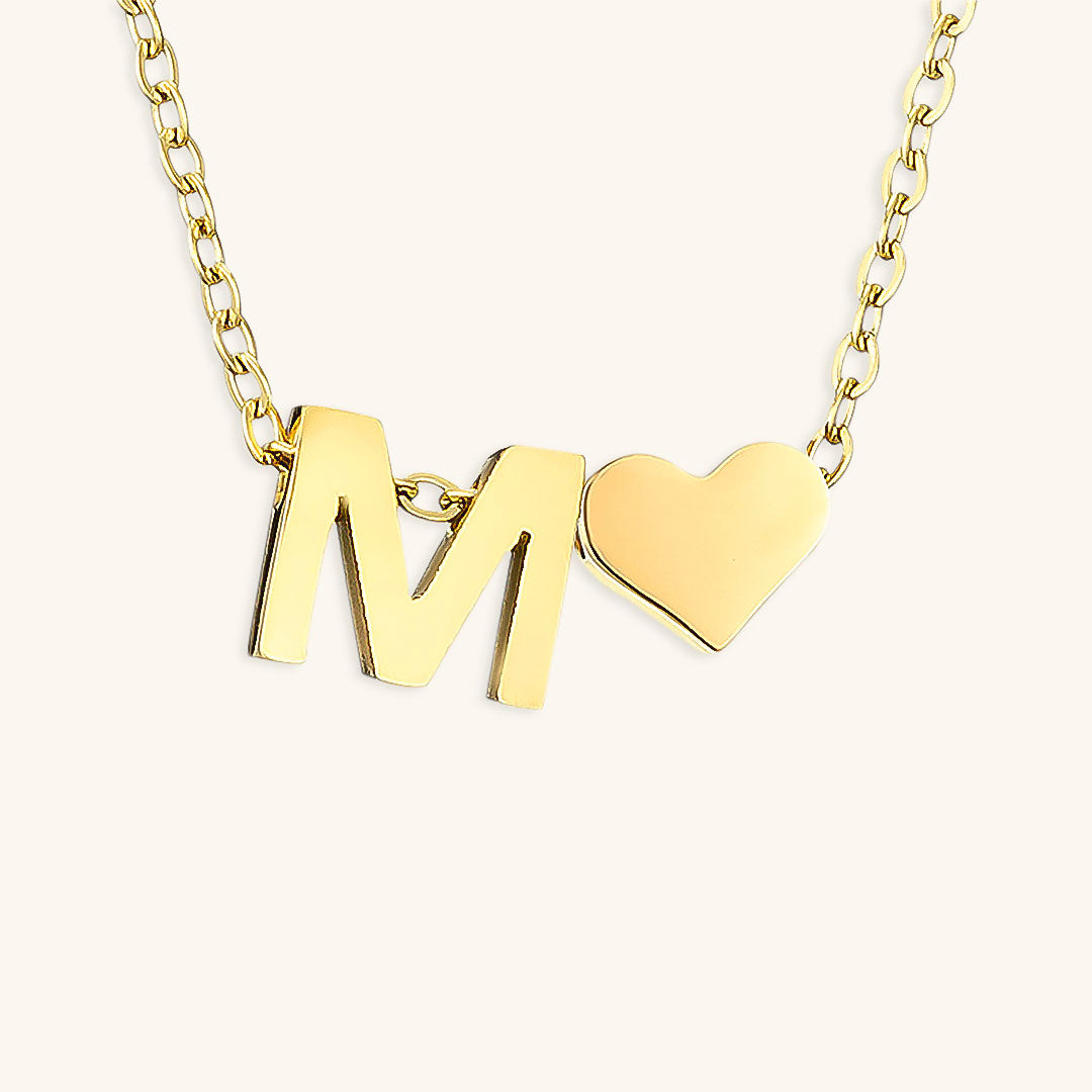 Mallory - Love Initial Letter Necklace — bringing modern charm to your space.