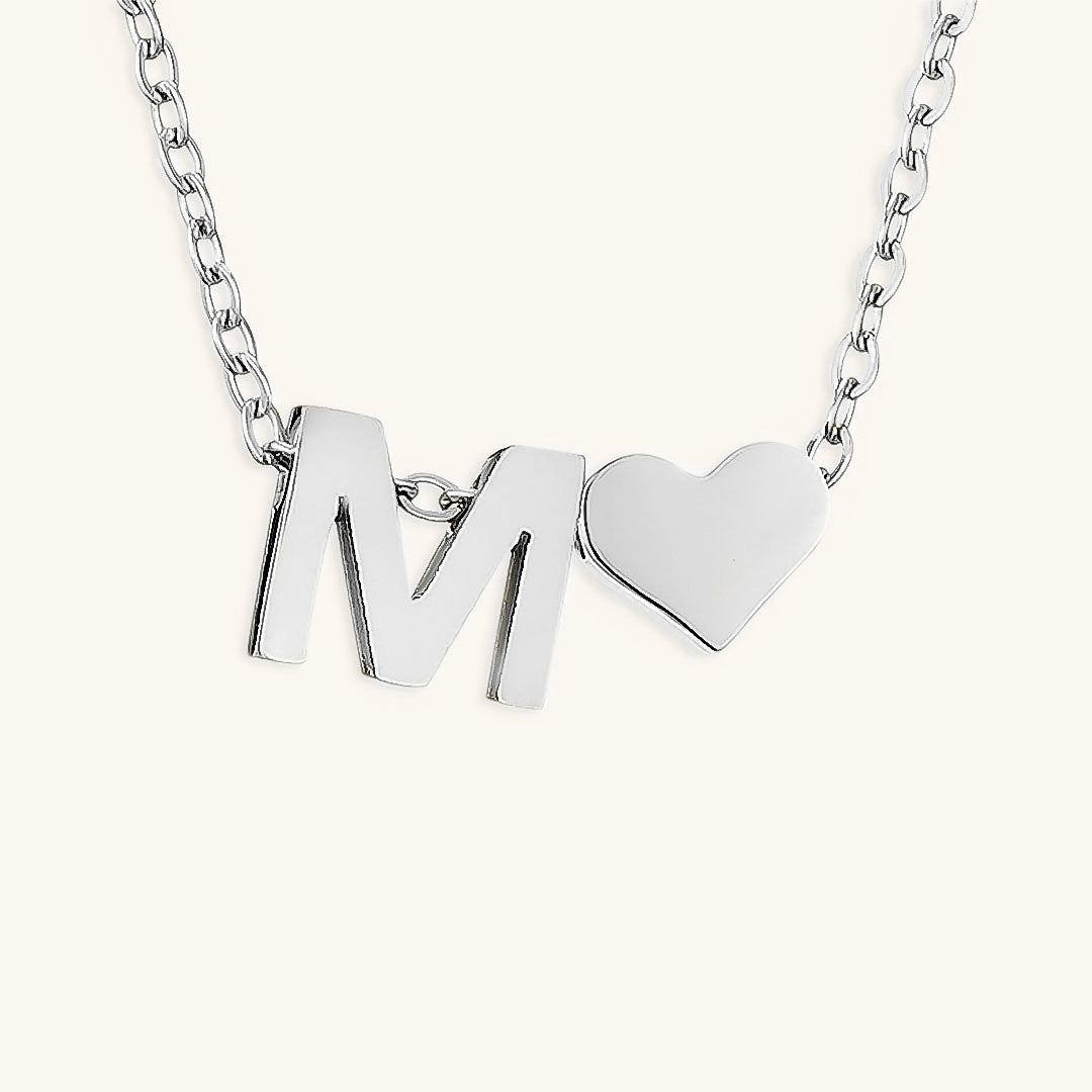 Mallory - Love Initial Letter Necklace — bringing modern charm to your space.