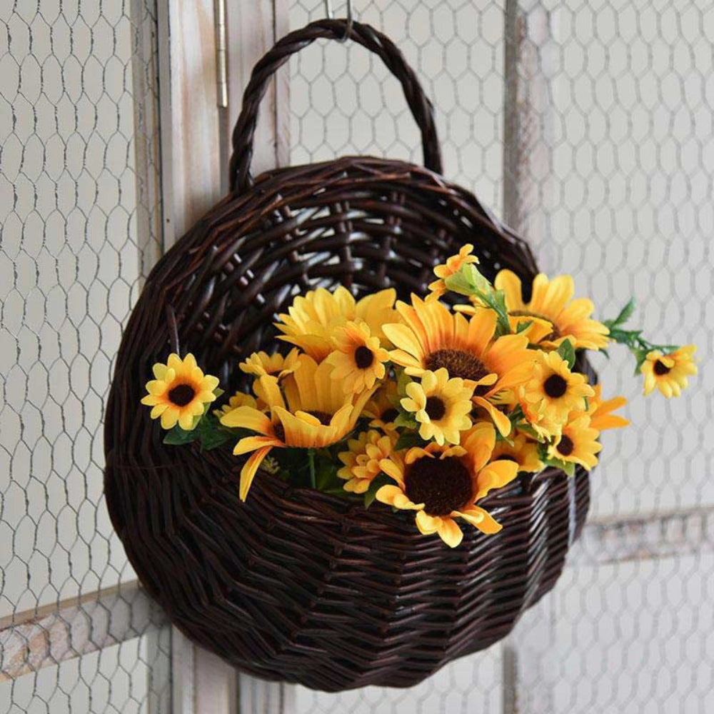 Panier suspendu tissé à la main pour la décoration intérieure - Solution de rangement style bohème