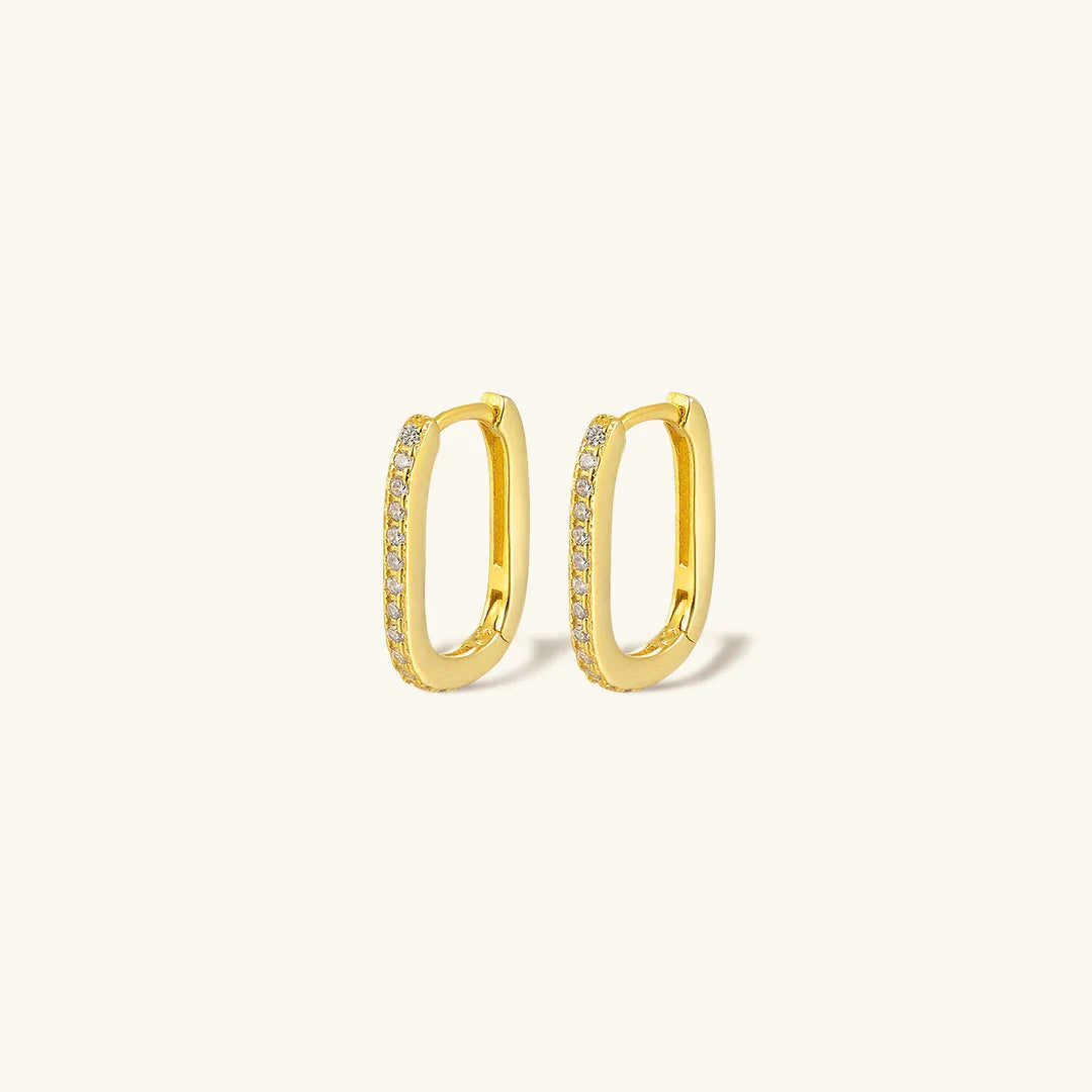 Sandra - Oval Hoop Earrings — made with care and attention to detail.