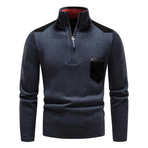 Pull Strick-Half-Zip Homme | Stehkragen et praktische Seitentaschen