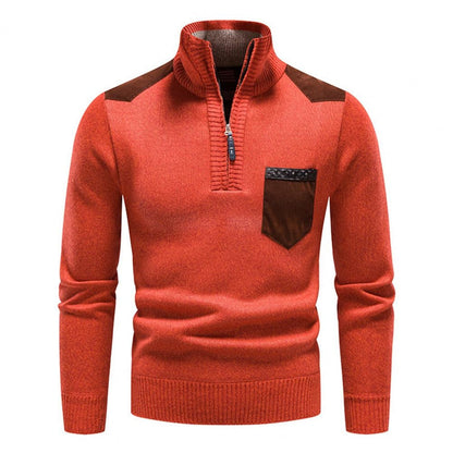 Pull Strick-Half-Zip Homme | Stehkragen et praktische Seitentaschen
