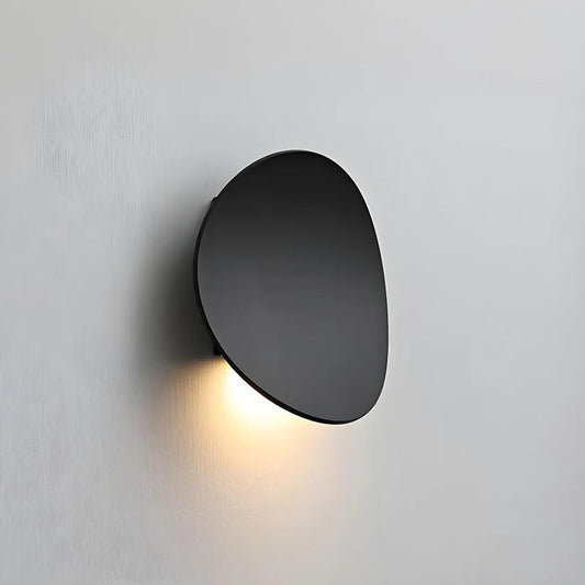 Curved Metal Disc LED Wall Lamp | Modern Indoor Lighting Fixture