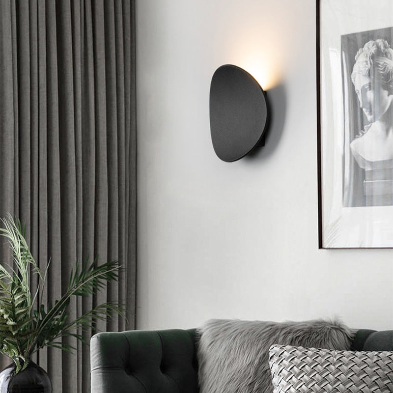 Curved Metal Disc LED Wall Lamp | Modern Indoor Lighting Fixture