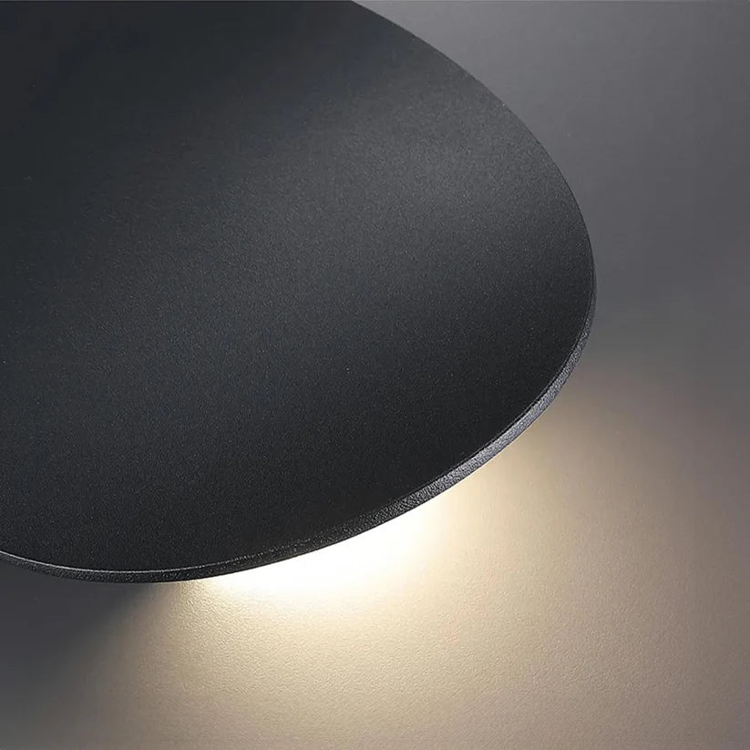 Curved Metal Disc LED Wall Lamp | Modern Indoor Lighting Fixture