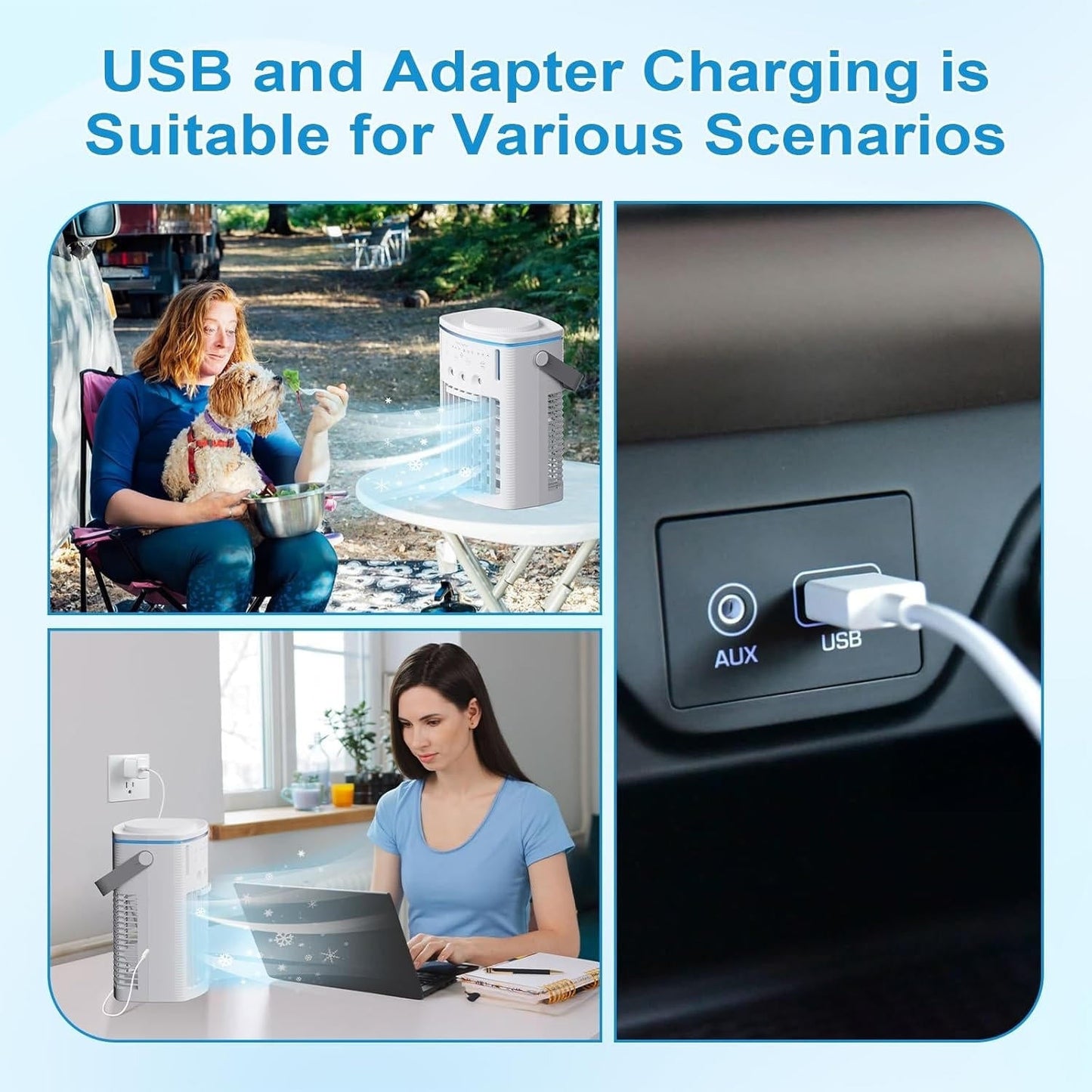 Mini-Luftkühler - Tragbares Design - Einstellbare Einstellungen