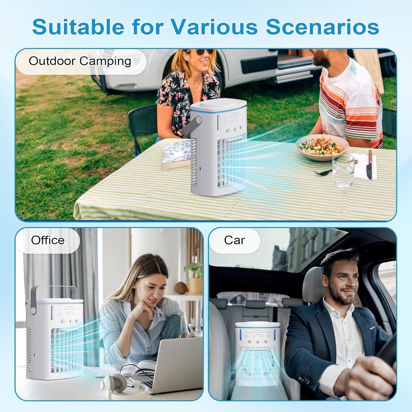 Mini-Luftkühler - Tragbares Design - Einstellbare Einstellungen