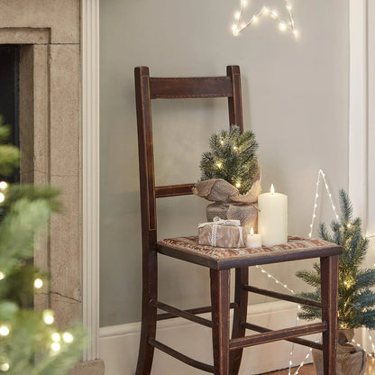 Mini bougies de Noël givrées - Éclairage LED - Tischdekoration