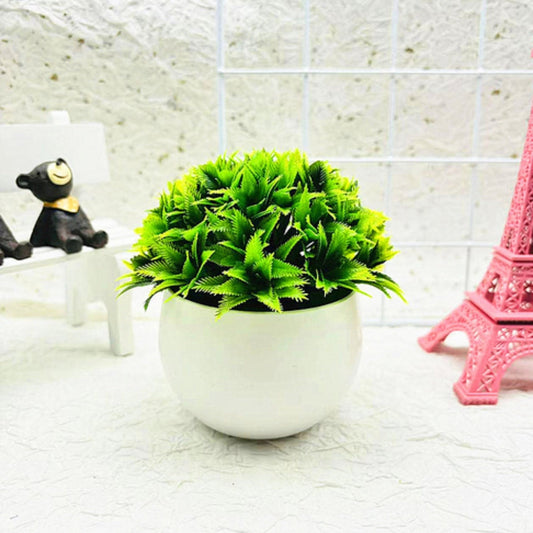 Bonsaï artificiel réaliste en buis dans un pot décoratif