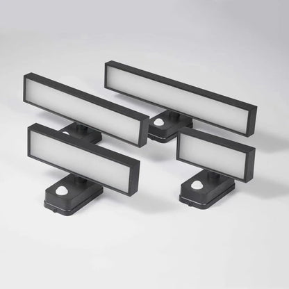 Applique murale extérieure à détecteur de mouvement – ​​Lampe de jardin noire étanche