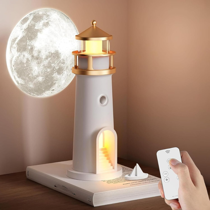 Lampe de chevet Lune | Veilleuse décorative Phare pour chambre
