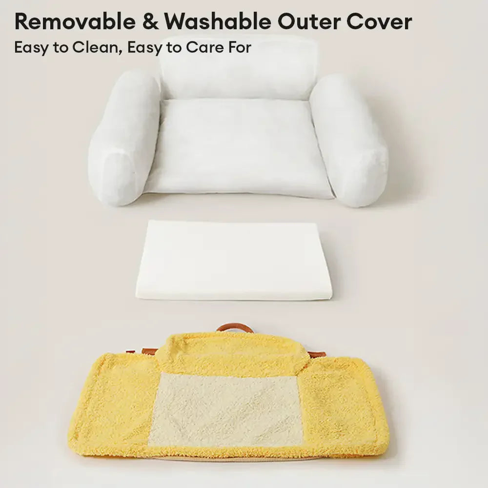 Lit orthopédique pour chien avec soutien de la nuque pour un sommeil profond et confortable