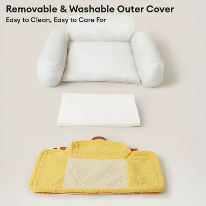 Lit orthopédique pour chien avec soutien de la nuque pour un sommeil profond et confortable