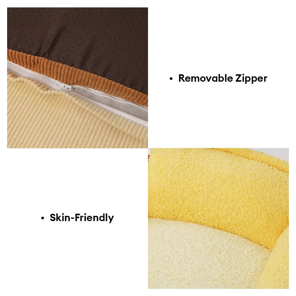 Lit orthopédique pour chien avec soutien de la nuque pour un sommeil profond et confortable