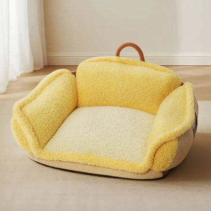 Lit orthopédique pour chien avec soutien de la nuque pour un sommeil profond et confortable